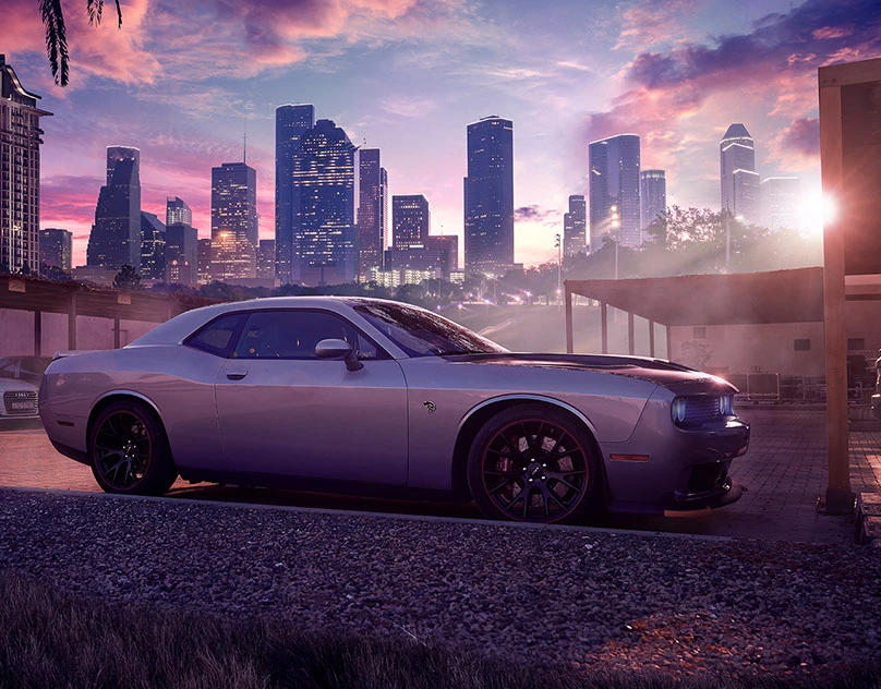 Dodge Challenger Purple Sunset